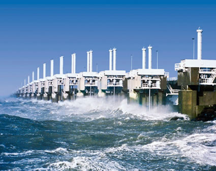 The Delta Works in The Netherlands